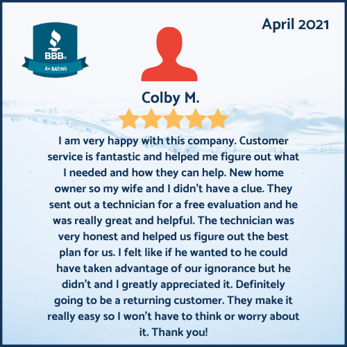 Colby M. — 5-star BBB review, April 2021